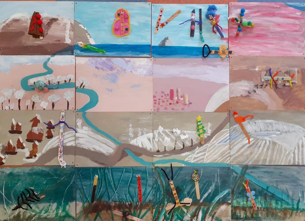 Peinture murales des enfants des écoles des 2 Thorame